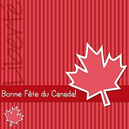 加拿大国庆日快乐标签卡矢量格式