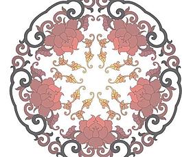 中国传统的圆形图案矢量素材