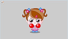小女孩打拳flash动画
