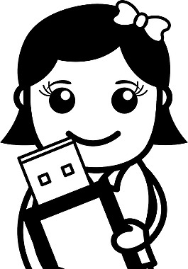 数据卡办公室的特征矢量插画