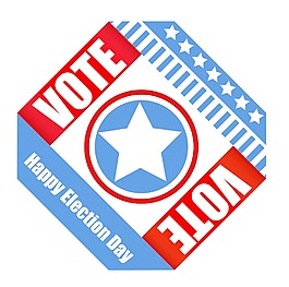 选举日的美国投票的设计向量