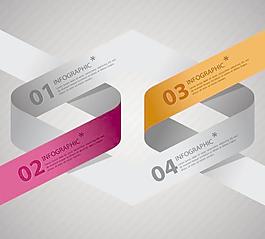 时尚彩色贴纸03矢量素材