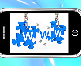 WWW上的智能手机显示在线搜索