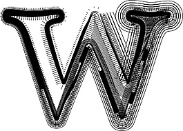 字体说明字母W