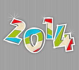 2014艺术字矢量素材03