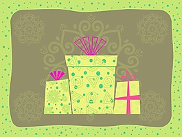 背景礼品袋矢量插画