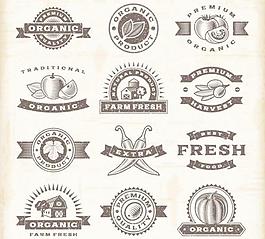 农业主题公园标签矢量素材02