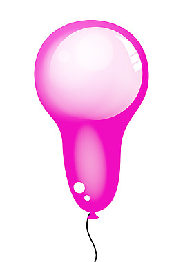 平滑的粉红色的气球