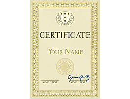 彩色证书模板矢量素材