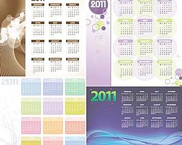 2011矢量的日历模板矢量
