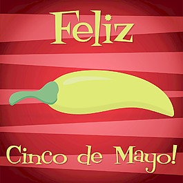 Feliz Cinco de Mayo（幸福5月第五）矢量格式的卡