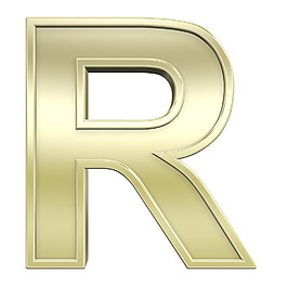 从闪亮的金框字母集的一封信