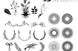 GoMedia出品矢量素材欧式花边花纹圆