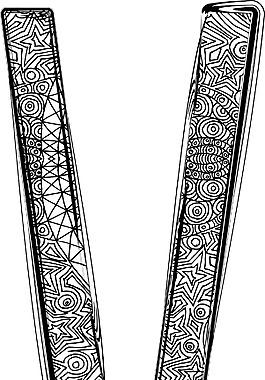 衬线字体的矢量插图