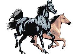 奔腾03矢量素材