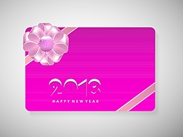 用丝带新年庆典礼品卡