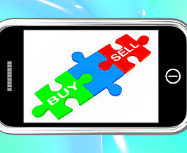 购买和出售的智能手机显示商业难题