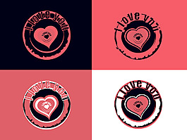 向量组的情人节邮票