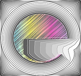 摘要字体矢量插画