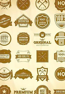 欧洲古典矢量标签02