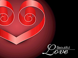 亮红色的情人节