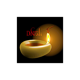 矢量排灯节的油灯