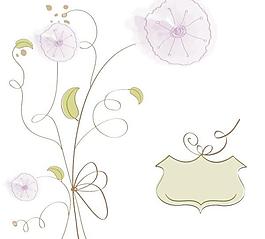 手绘花卉手绘背景矢量素材02