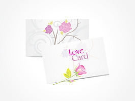 浪漫的爱的卡片背景