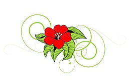 红色的花朵矢量