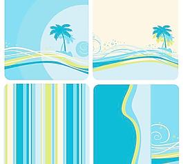 蓝绿色的背景矢量素材