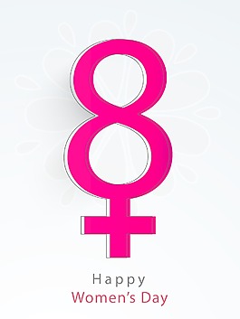 三八妇女节贺卡或海报与时尚的文本第八三月在时尚的背景设计