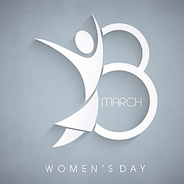 三八妇女节贺卡或海报与时尚的文本第八三月在时尚的背景设计