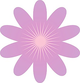 彩色矢量花