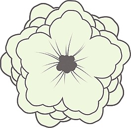 彩色矢量花