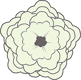 彩色矢量花
