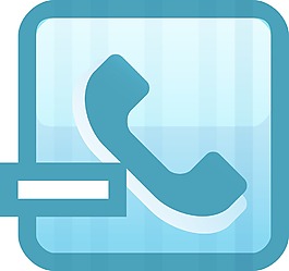 拆下电话号码的蓝色小应用程序图标