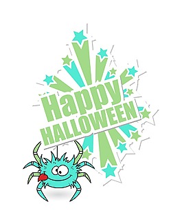 有趣的万圣节背景蜘蛛