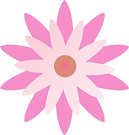 彩色矢量花
