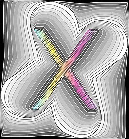 摘要字体矢量插画