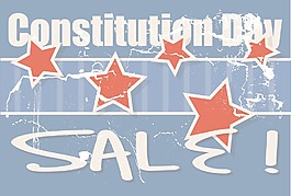 宪法日销售矢量插画