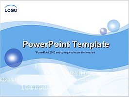 蓝白背景商务PPT模板