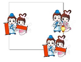 牛郎织女卡通人物