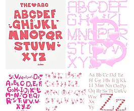 心形字母矢量素材的情人节可爱的心形