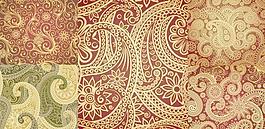 印度火腿图案橙黄绿