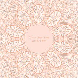 观赏圆形花边帧背景为庆祝活动