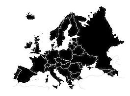 欧洲地图剪影矢量设计