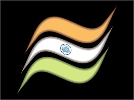 波浪形的旗帜背景