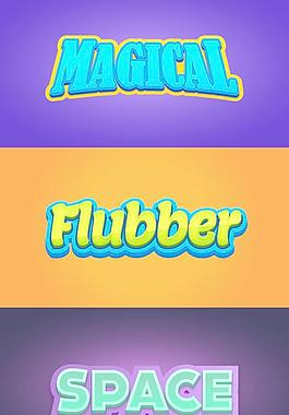 创造性的3D文字设计免费矢量