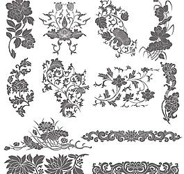 植物繁茂装饰元素矢量01