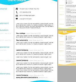 创作简历模板设计矢量素材03